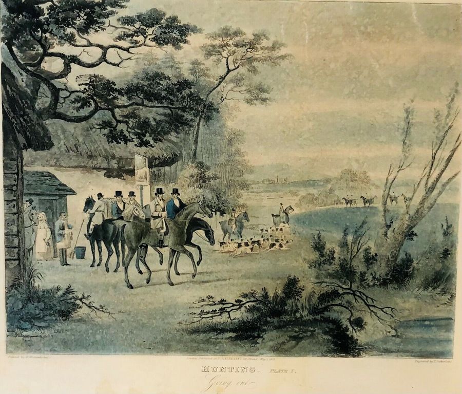 Fox Hunting (Published 1823), D Wolstenholme (1757-1837),T.Sutherland (Engraver)