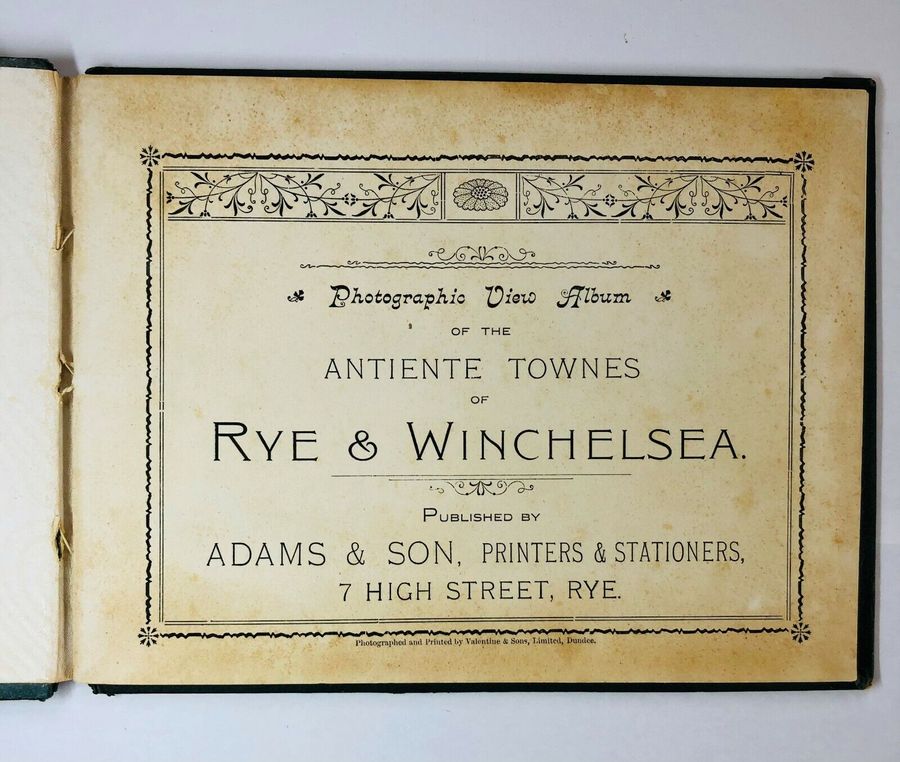 Antique Photographic View Album of The Antiente Townes of Rye & Winchelsea, C.1900