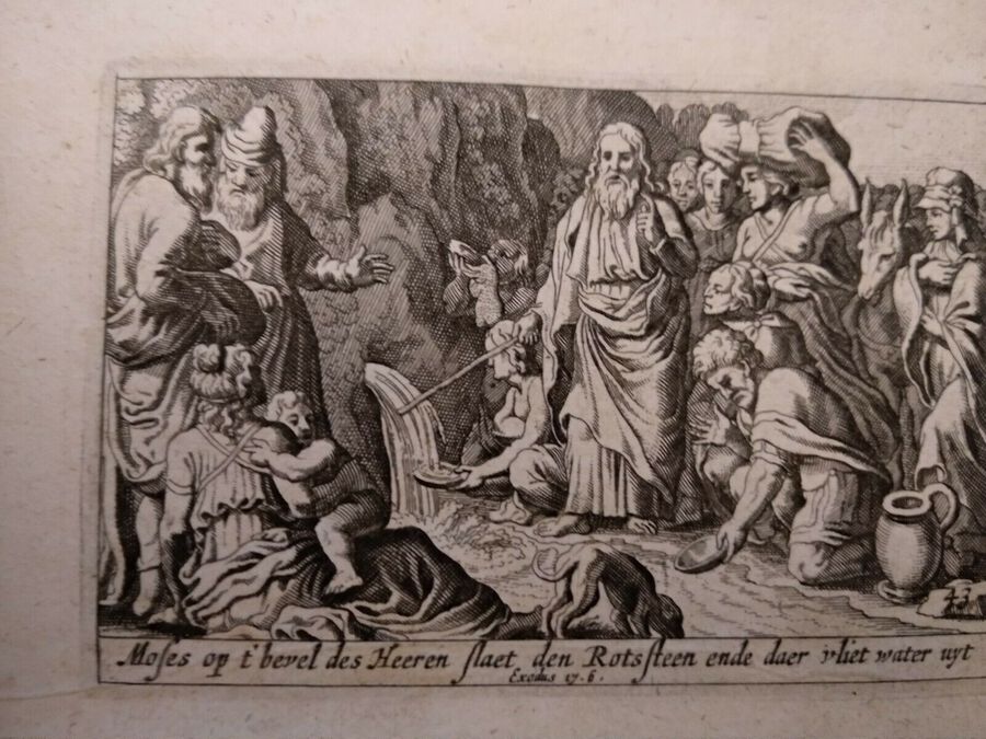 Antique Pieter H Schut - Biblical Illustrations - Exodus 17.6