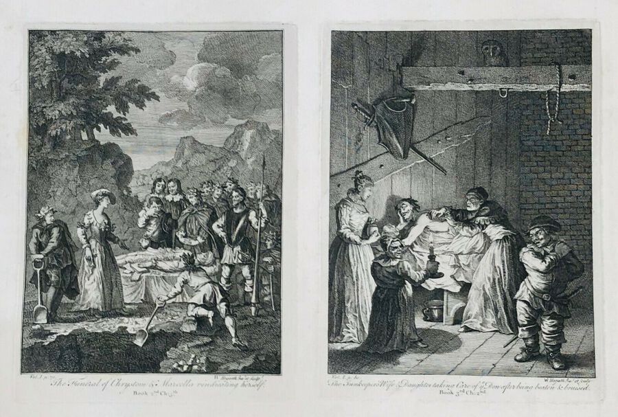 Antique William Hogarth (1697-1764), Funeral of Chrystom and Another