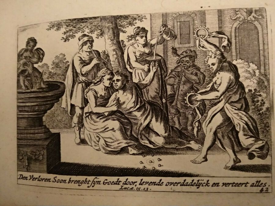 Antique Pieter H Schut - Biblical Illustrations - Luke 15:13