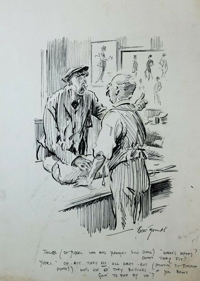 Antique Punch Magazine Illustration Dated 24.11.1920, Bert Thomas (1883 - 1966)
