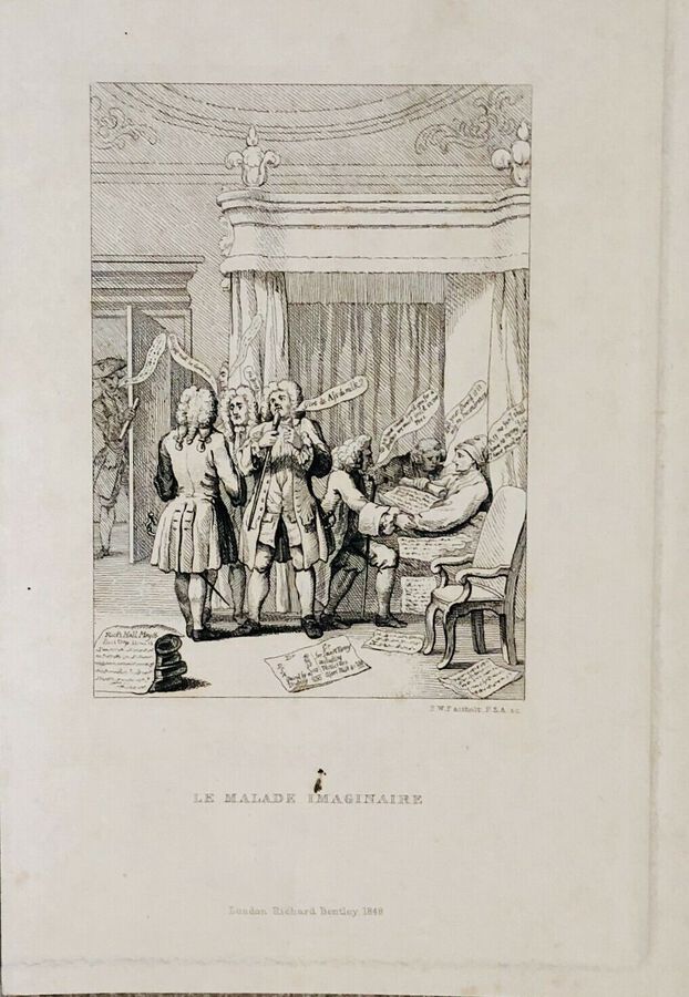 Antique Artist:  Unknown to Seller, Le Malade Imaginaire or the Consultation. Print.