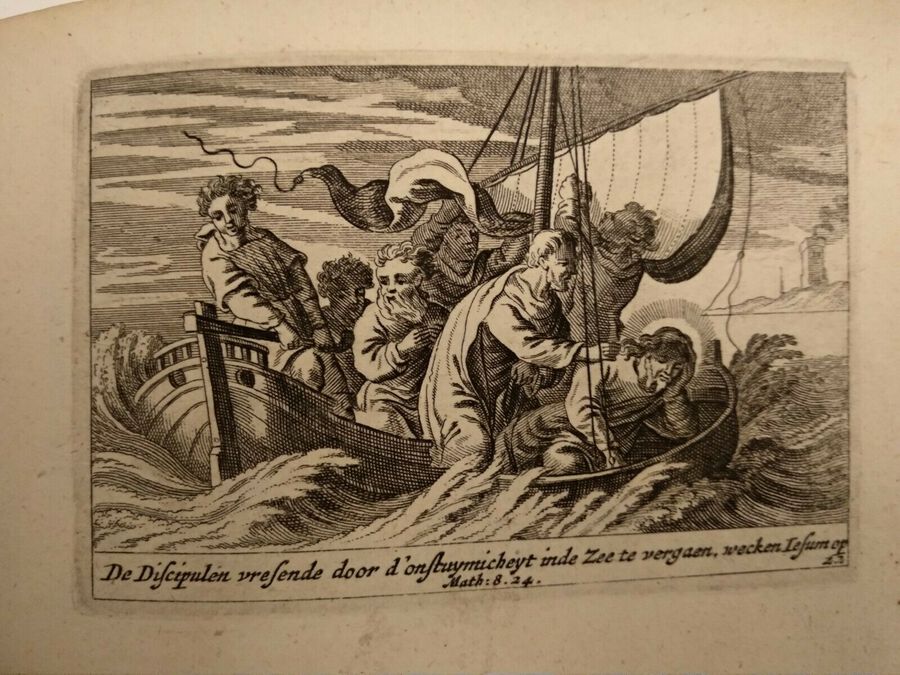 Antique Pieter H Schut - Biblical Illustrations - Mathew 8.24