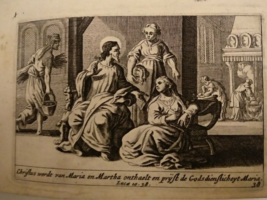 Antique Pieter H Schut - Biblical Illustrations - Luke 10.38