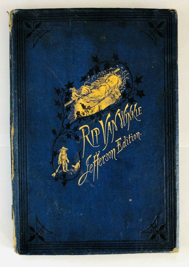 Antique Photographic Album of Rip Van Winkle Jefferson Edn. (1871),Original Designs...