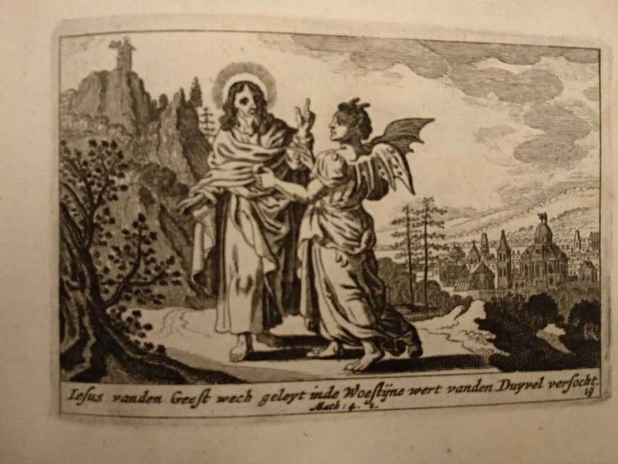 Antique Pieter H Schut - Biblical Illustrations - Mathew 4.1