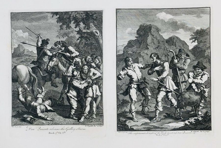 Antique William Hogarth (1697-1764), Further Adventures of Don Quixote