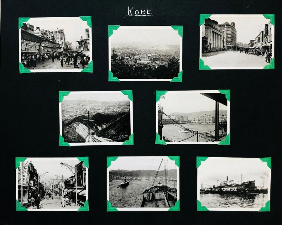 Antique View of Kobe, 8 Photographs, c.1930s