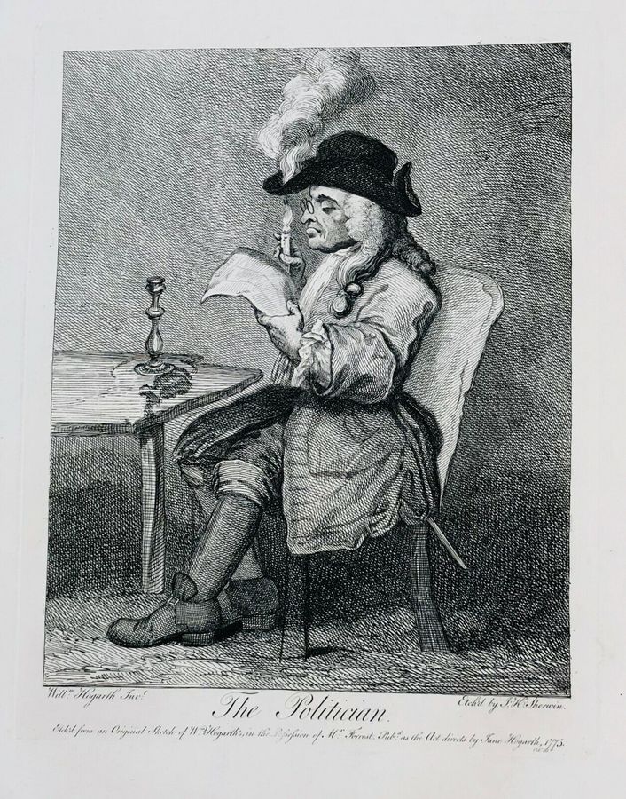 Antique William Hogarth (1697-1764), The Politician